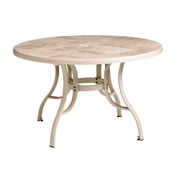 Restaurant Outdoor Tables Toscana 48" Round with Metal Legs